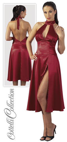 Abito lungo Red Satin M